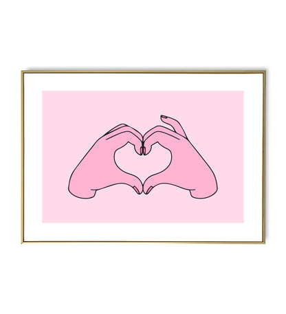 Affiche Coeur avec les mains