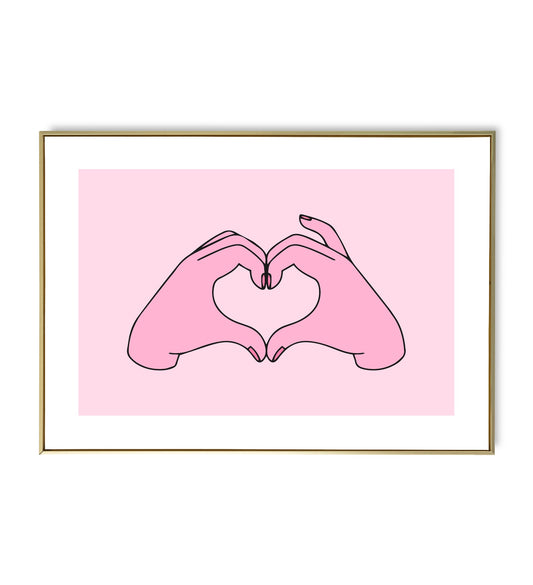 Affiche Coeur avec les mains
