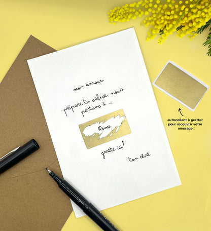 Carte Mains coeur Je t'aime