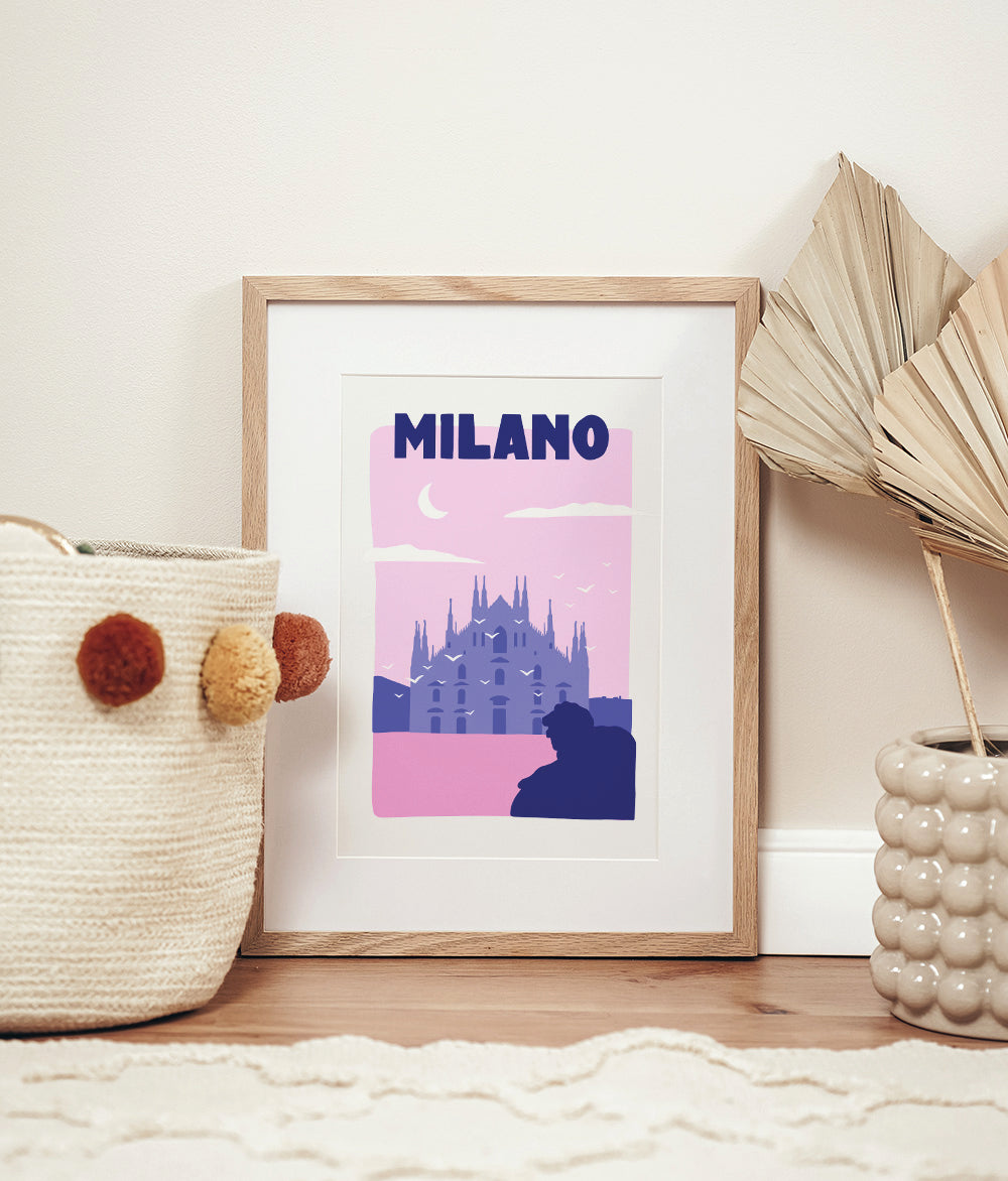 Affiche ville Milano