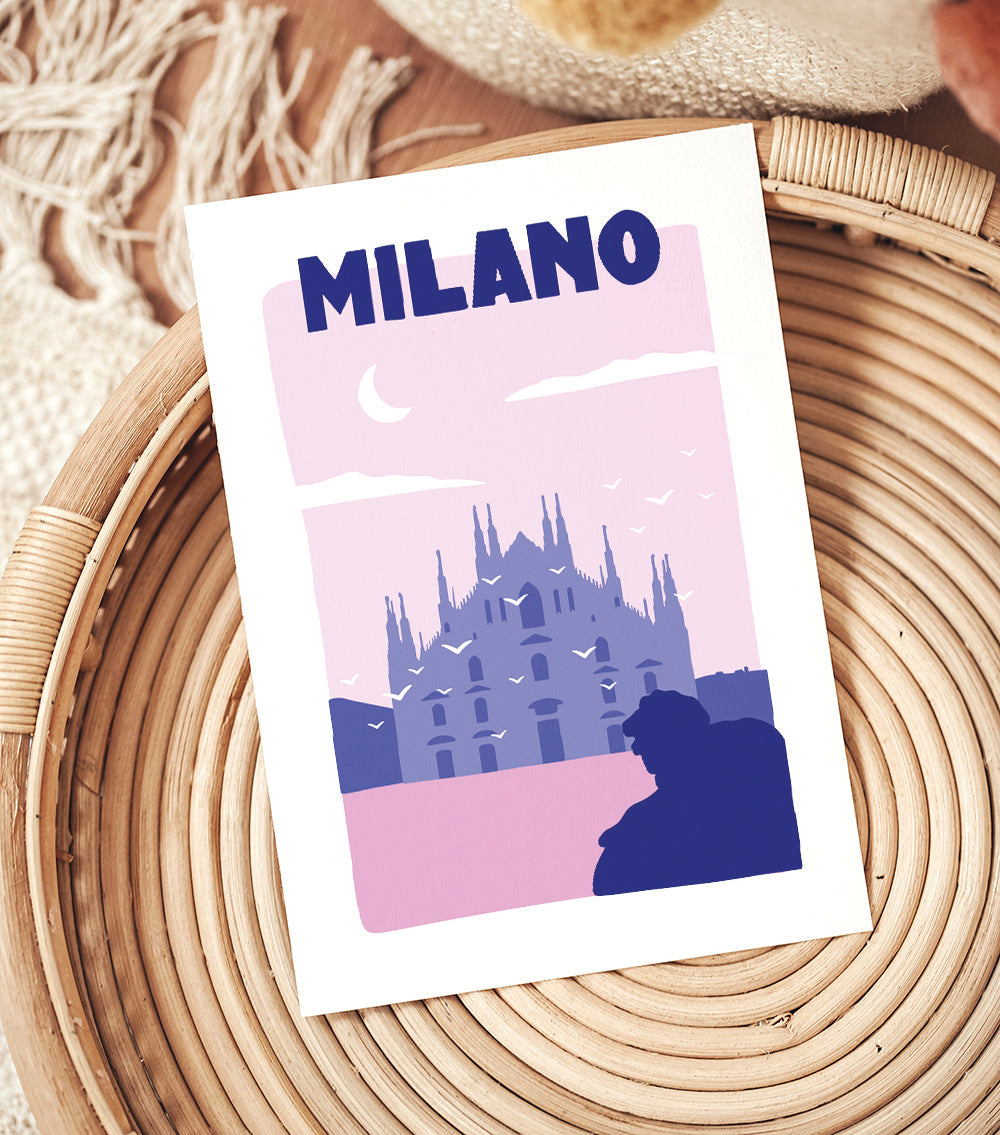 Affiche ville Milano