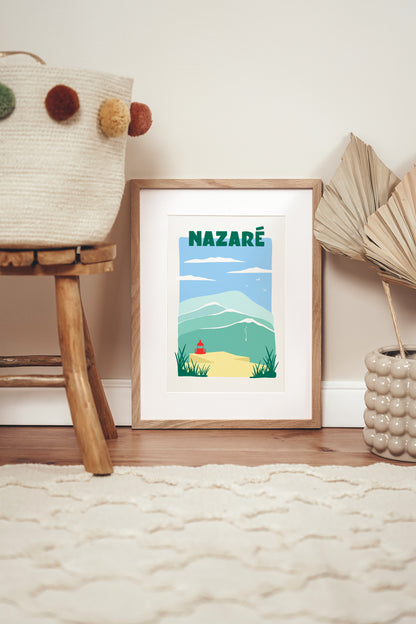 Affiche ville Nazaré