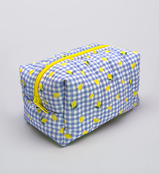 Trousse de maquillage vichy bleu et citrons