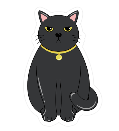 Sticker chat grincheux
