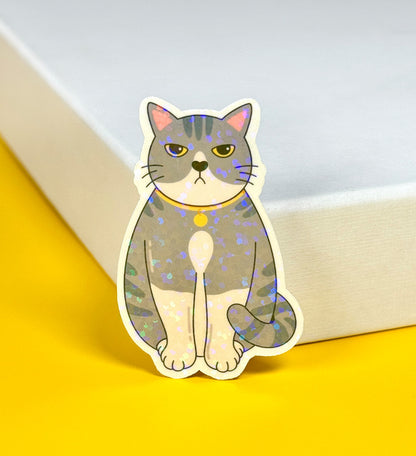 Sticker chat grincheux