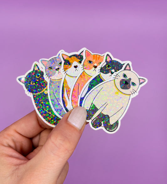 Sticker chat grincheux