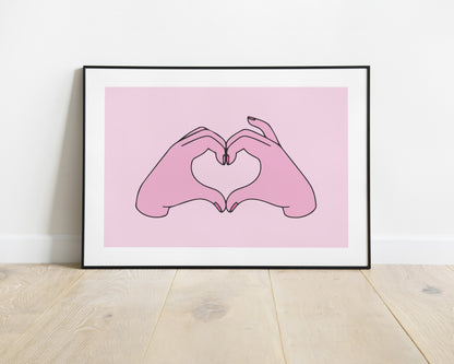 Affiche Coeur avec les mains