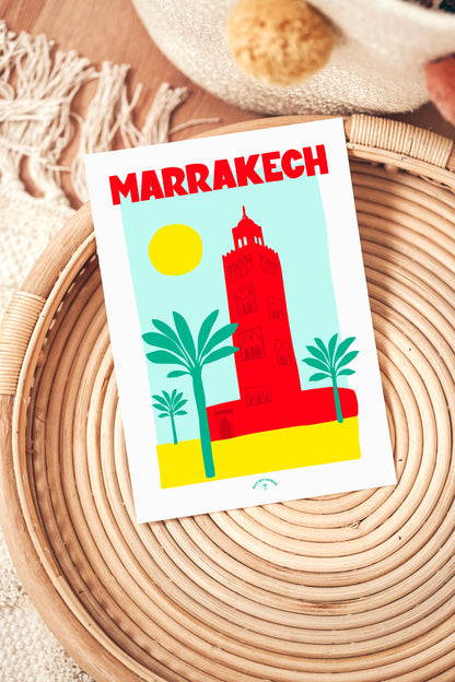 Affiche ville Marrakech