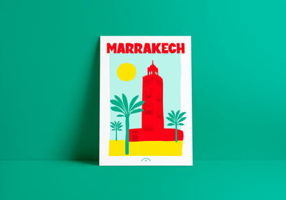 Affiche ville Marrakech