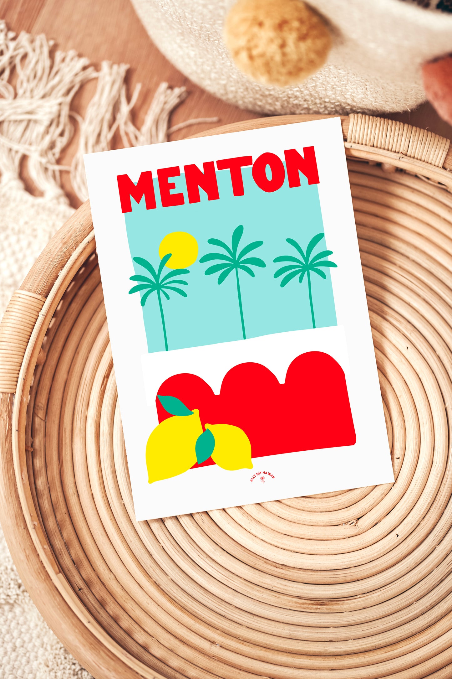 Affiche ville Menton