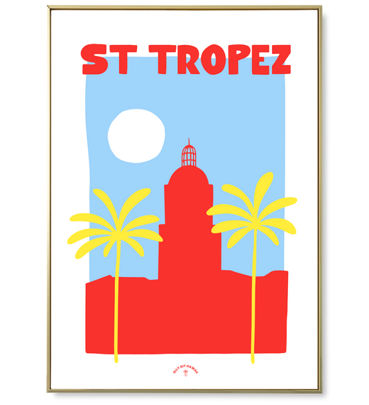 Affiche ville Saint Tropez
