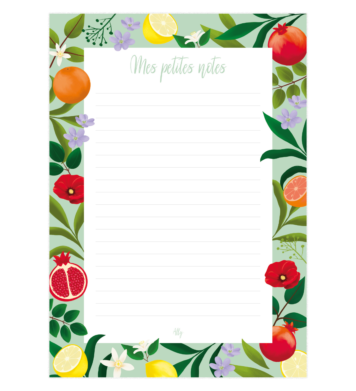 Bloc-notes fruité