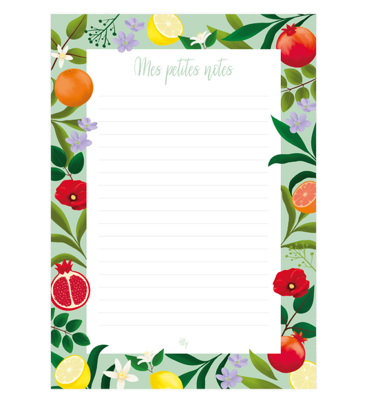 Bloc-notes fruité