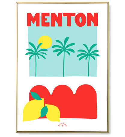 Affiche ville Menton