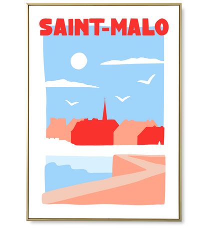 Affiche ville Saint-Malo